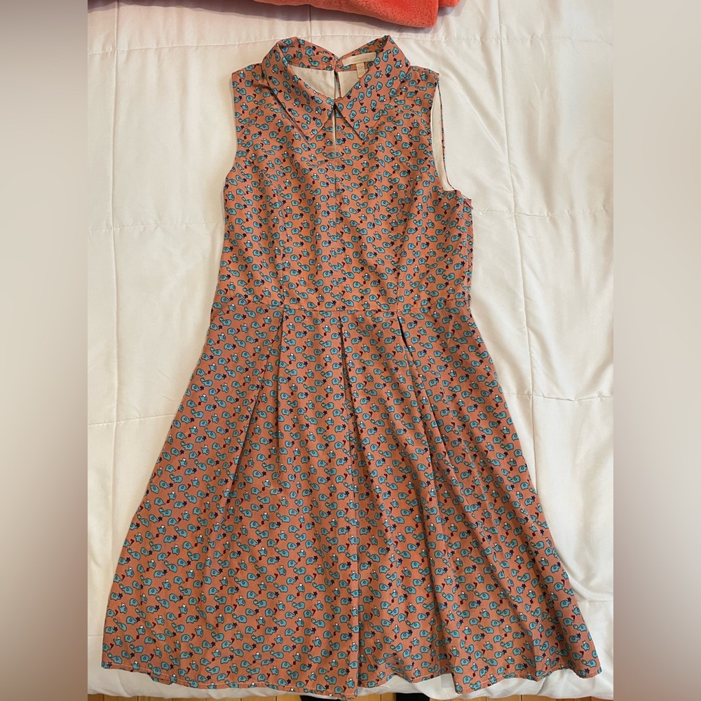 vintage elephant dress with collar